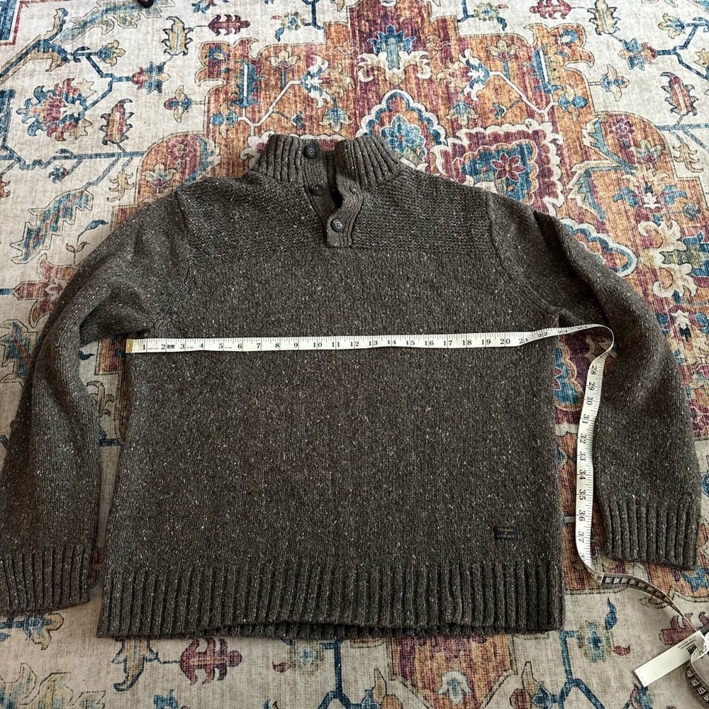 Lucky Brand brown button Turtleneck Sweater